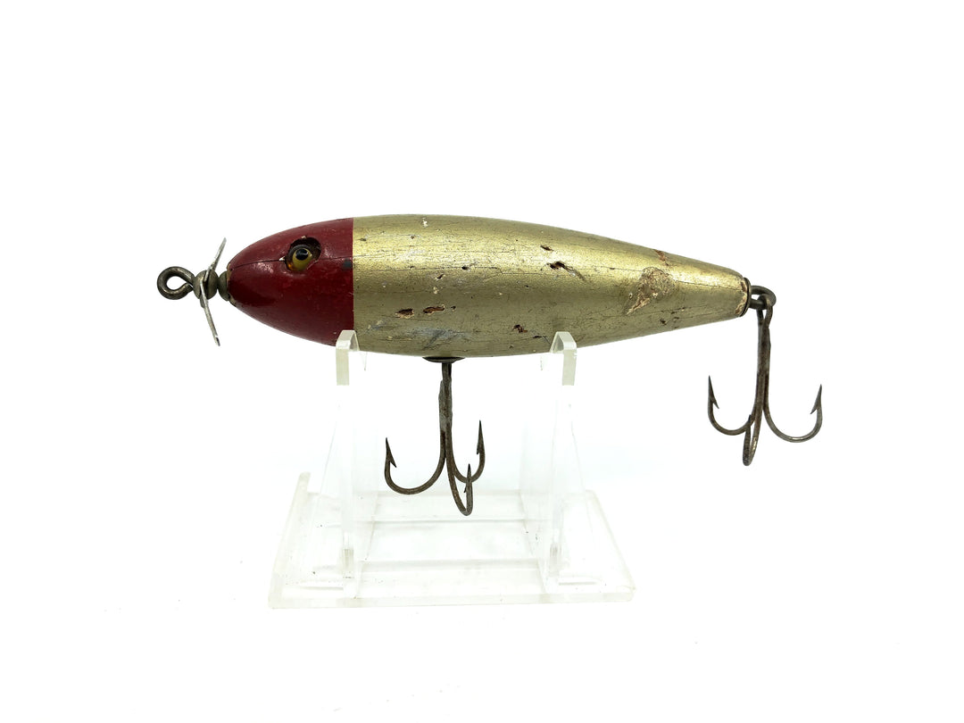 Shur-Strike Style C Surface Bait, #05 Aluminum Body/Red Head Color