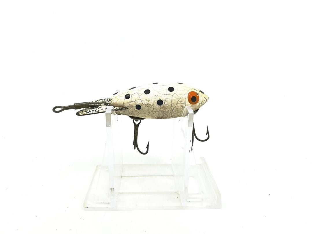 Wooden Bomber 200 Series, #36 White/Black Dots Color