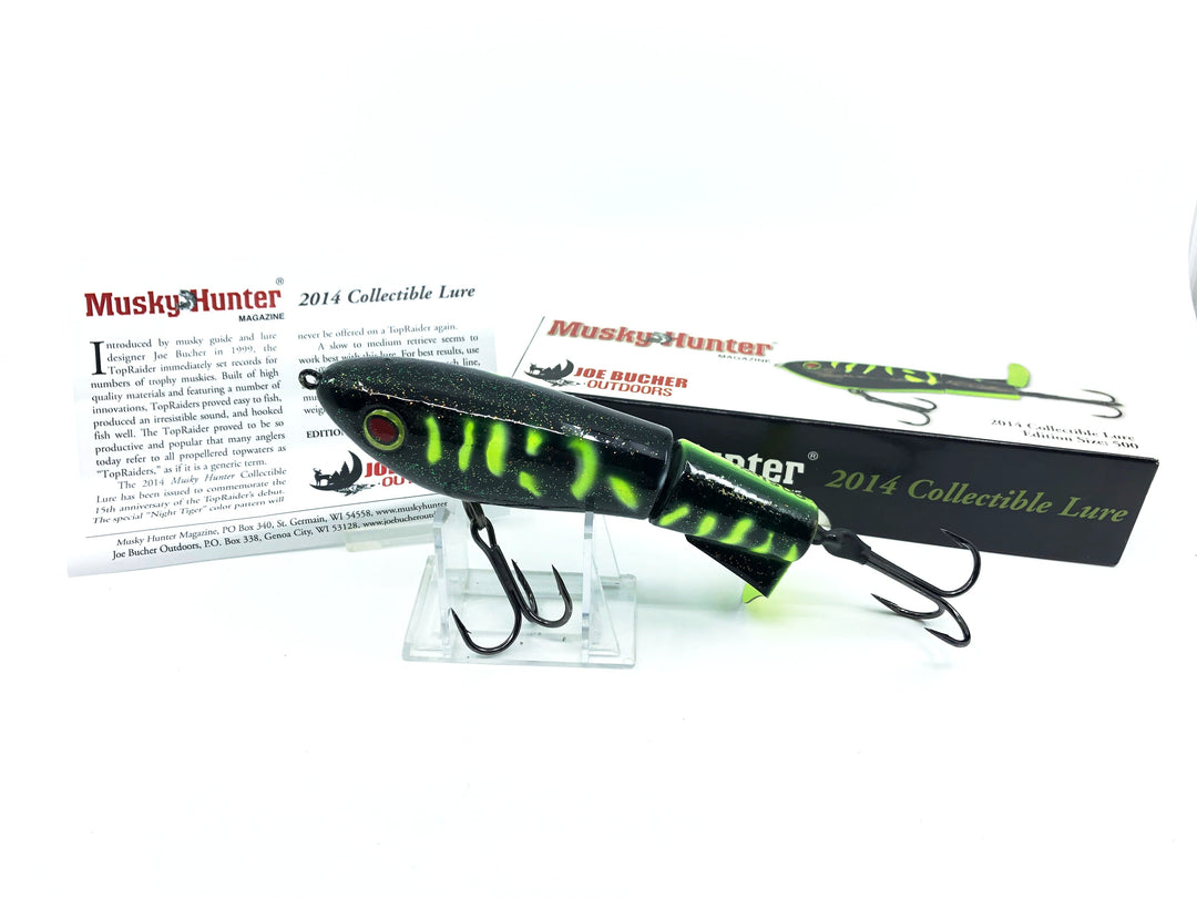 Musky Hunter 2014 Collectible Lure, Joe Bucher Top Raider #120/500 Signed