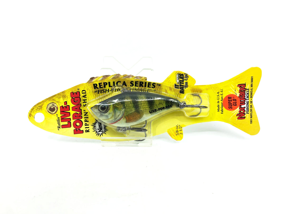 Northland Fishing Tackle Rippin' Shad, Super Glo Live-Forage Series, LFRS3-20 Glow Perch Color