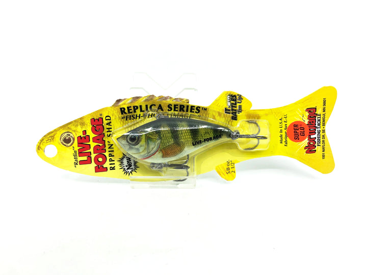Northland Fishing Tackle Rippin' Shad, Super Glo Live-Forage Series, LFRS3-20 Glow Perch Color