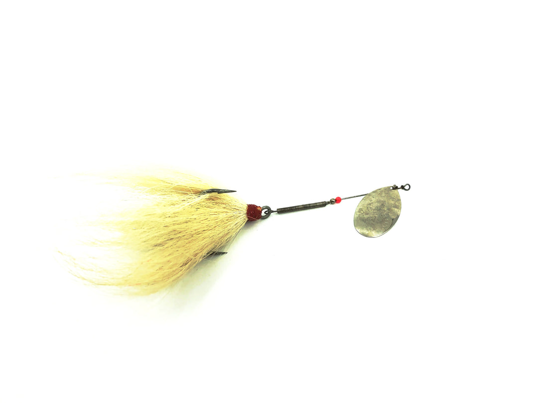 Marathon Musky Spinner #4, Silver/White Bucktail Color