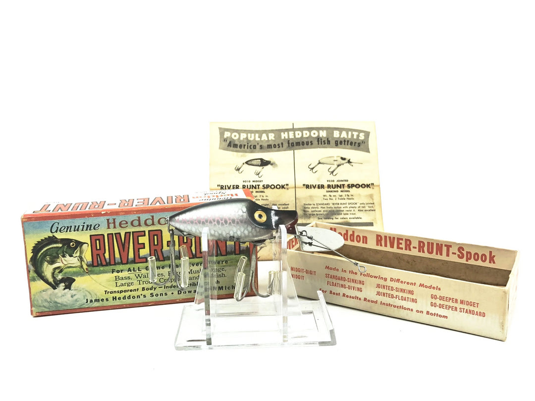 Heddon Midget Go Deeper River Runt D-9010-P Shiner Scale Color with Box and Papers