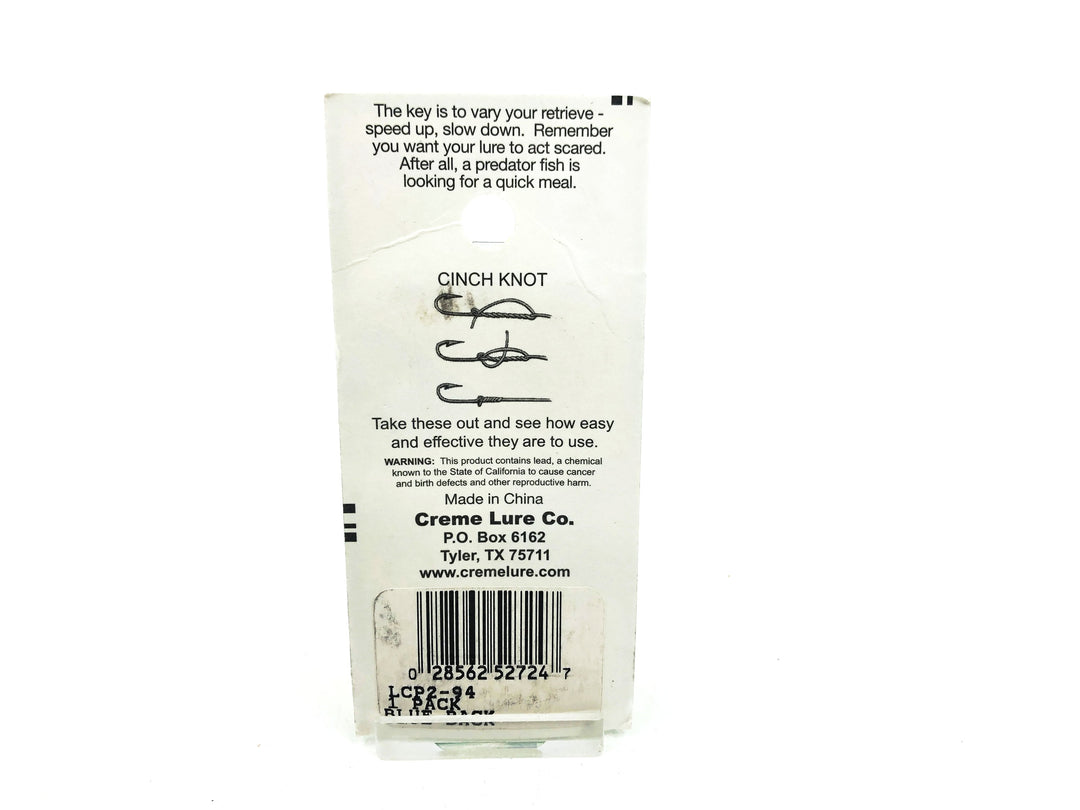 Creme Hard Bait Lipless Crankbait, Blue Back Color on Card