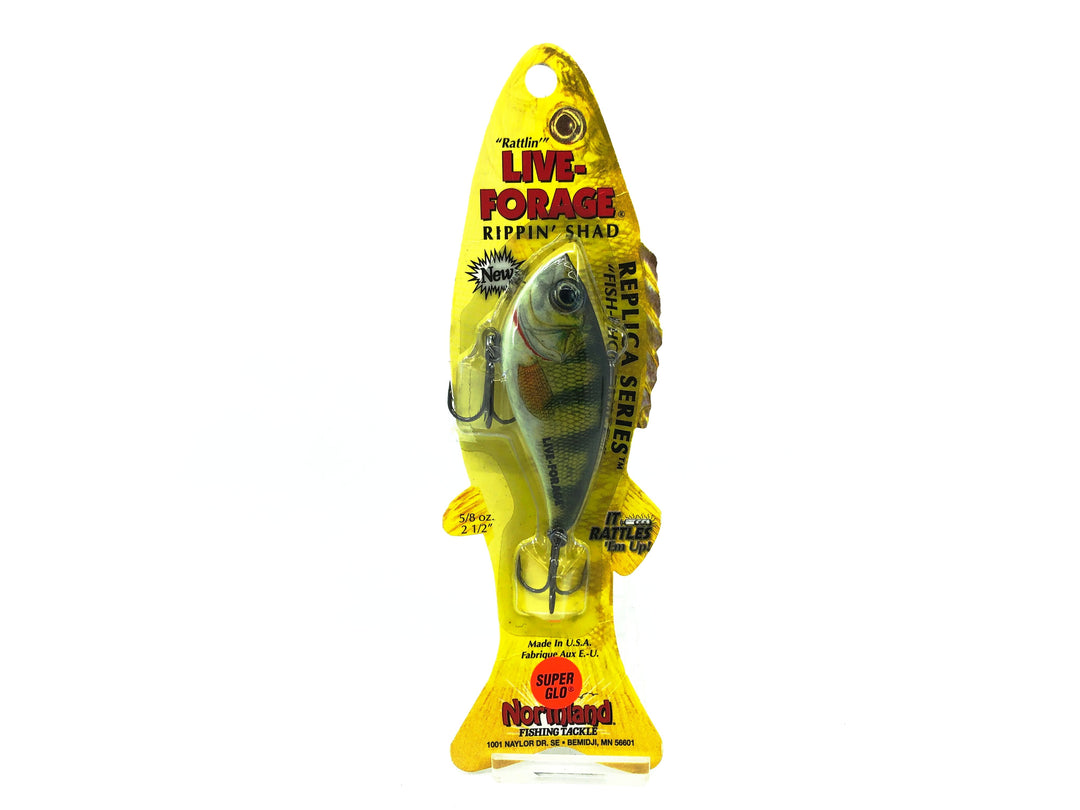 Northland Fishing Tackle Rippin' Shad, Super Glo Live-Forage Series, LFRS3-20 Glow Perch Color