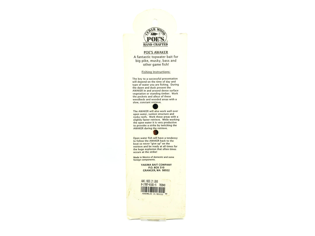 Poe's Awaker Series 1800 Surface Series, Black/Orange Belly Color on Card