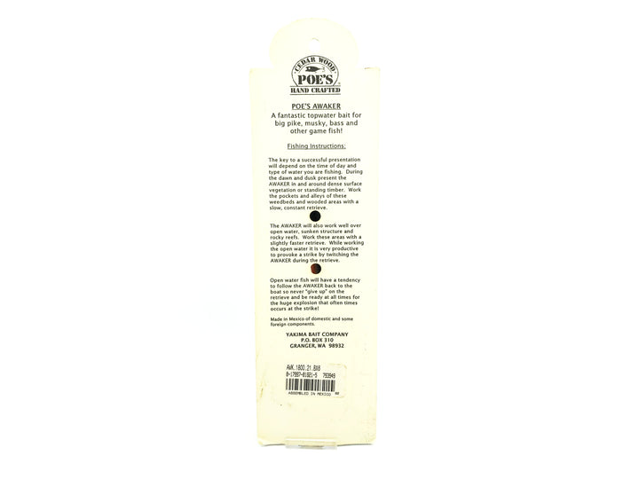 Poe's Awaker Series 1800 Surface Series, Black/Orange Belly Color on Card