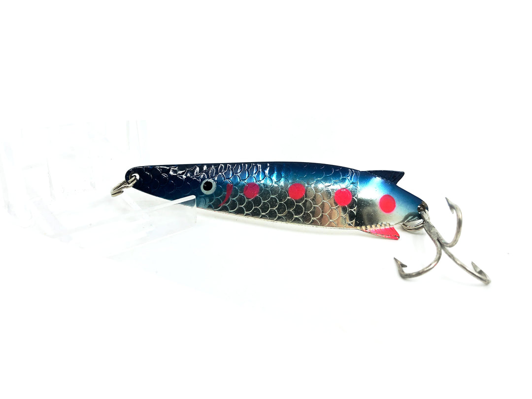 ABU Sweden Toby Spoon, Blue/Silver/Pink Spots Color