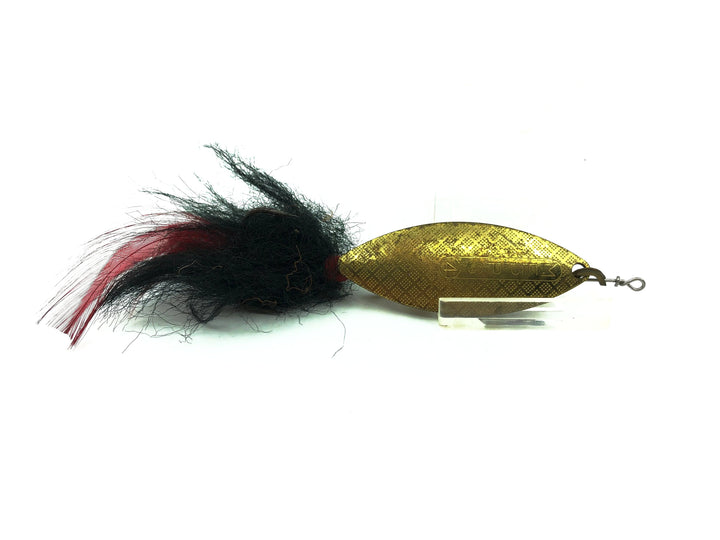 Vintage Mepps Algia Long #4, Etched Blade/Black Bucktail Color