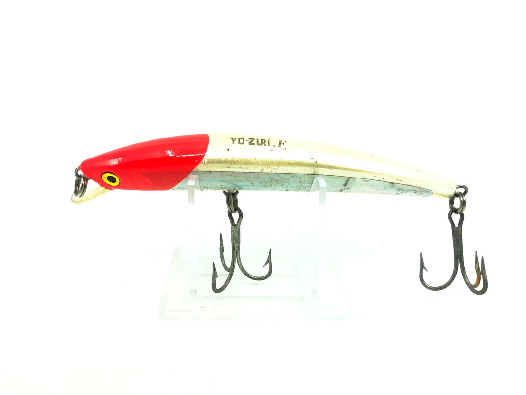 Yo-Zuri .F Crystal 3D Floating Minnow, Silver Reflector/Red Head/White Color