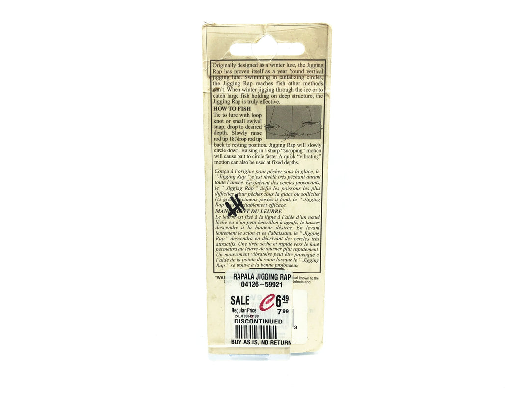 Rapala Jig Rap W9, CHR Chrome Red Color