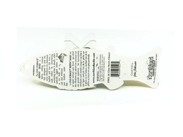 Northland Fishing Tackle Rippin' Shad, Super Glo Live-Forage Series, LFRS3-20 Glow Perch Color