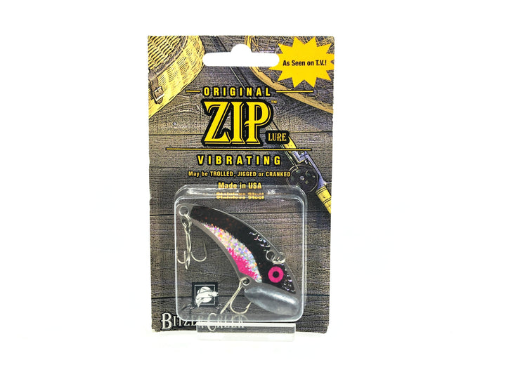 Bitzer Creek Original Zip Lure 3/8oz, Black Shad Color on Card