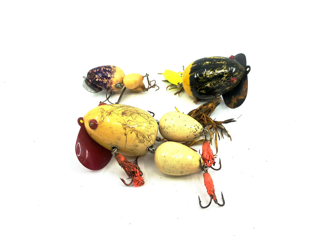 D.A Lures of Western Pennsylvania, Frog Waddle Bait Trio Lures with Box