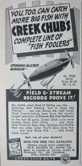 Creek Chub 9500 Spinning Injured Minnow Silver Flash Color 9518