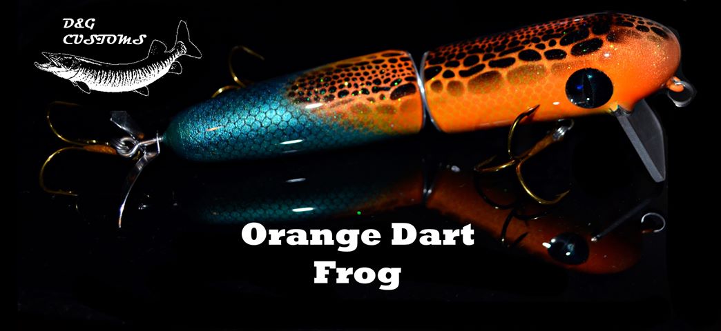 D&G Custom Jack 'n the Box Musky Lure Orange Dart Frog Color