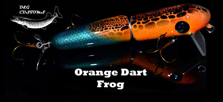 D&G Custom Jack 'n the Box Musky Lure Orange Dart Frog Color