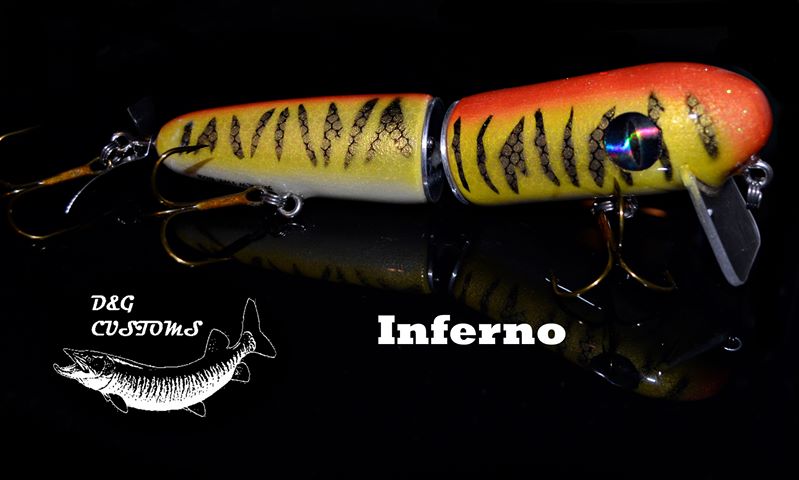 D&G Custom Jack 'n the Box Musky Lure Inferno Color Exclusive