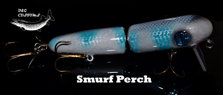 D&G Custom Jack 'n the Box Musky Lure Smurf Perch Color