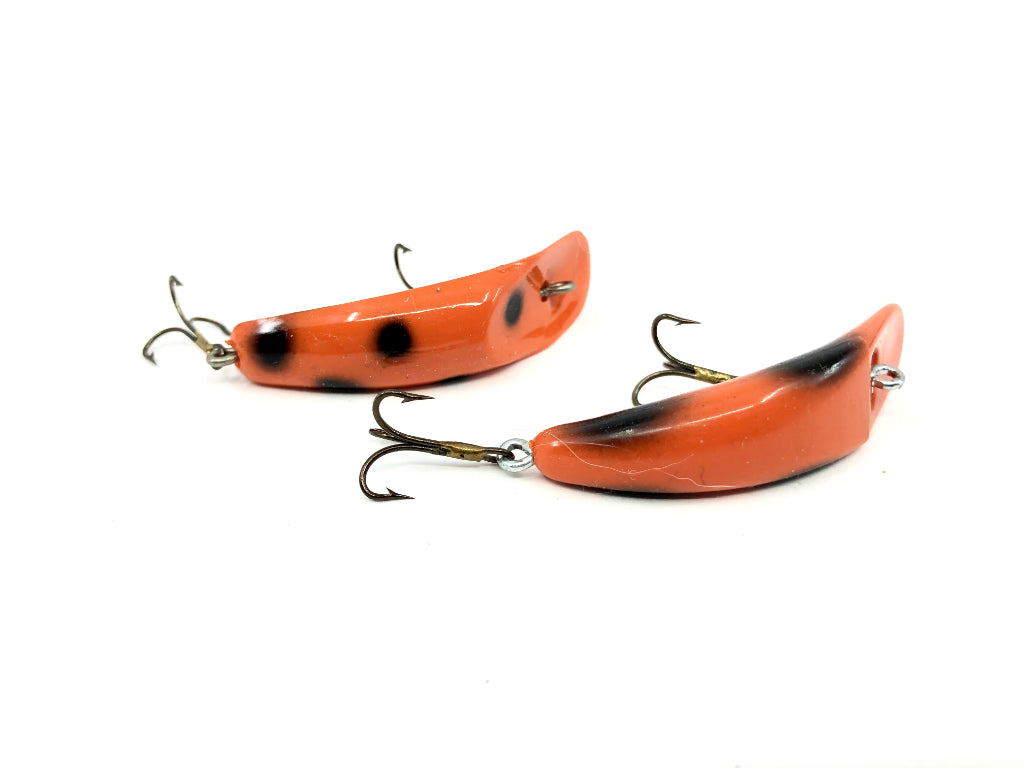 Lot of Two Orange and Black Flatfish Type Lures
