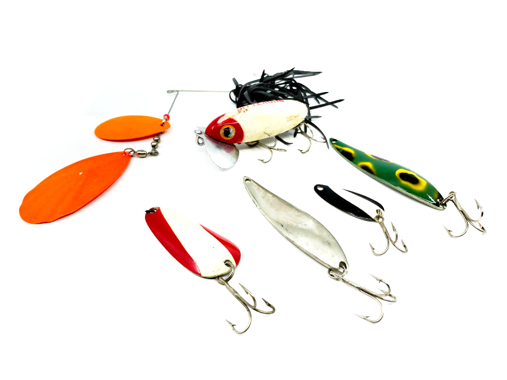 Fisherman's Lot of Tackle Jitterbug and Metal