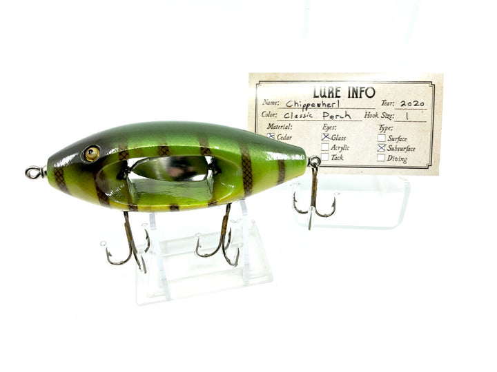 Chautauqua Wooden Special Order Musky Chippewherl in Classic Perch Color