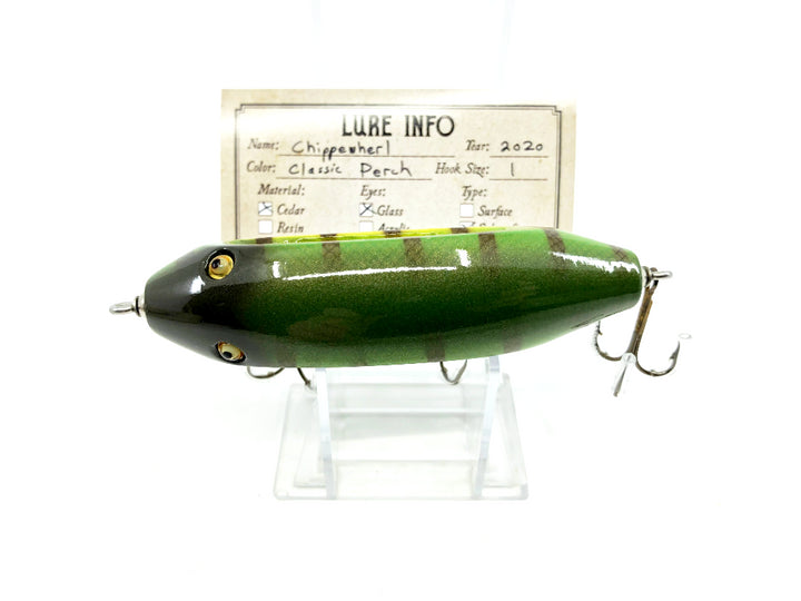 Chautauqua Wooden Special Order Musky Chippewherl in Classic Perch Color
