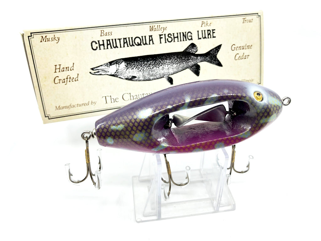 Chautauqua Wooden Special Order Musky Chippewherl in Purple Trout Color