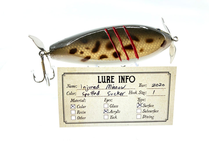 Chautauqua Custom Injured Minnow in Spotted Sucker 2020 Color