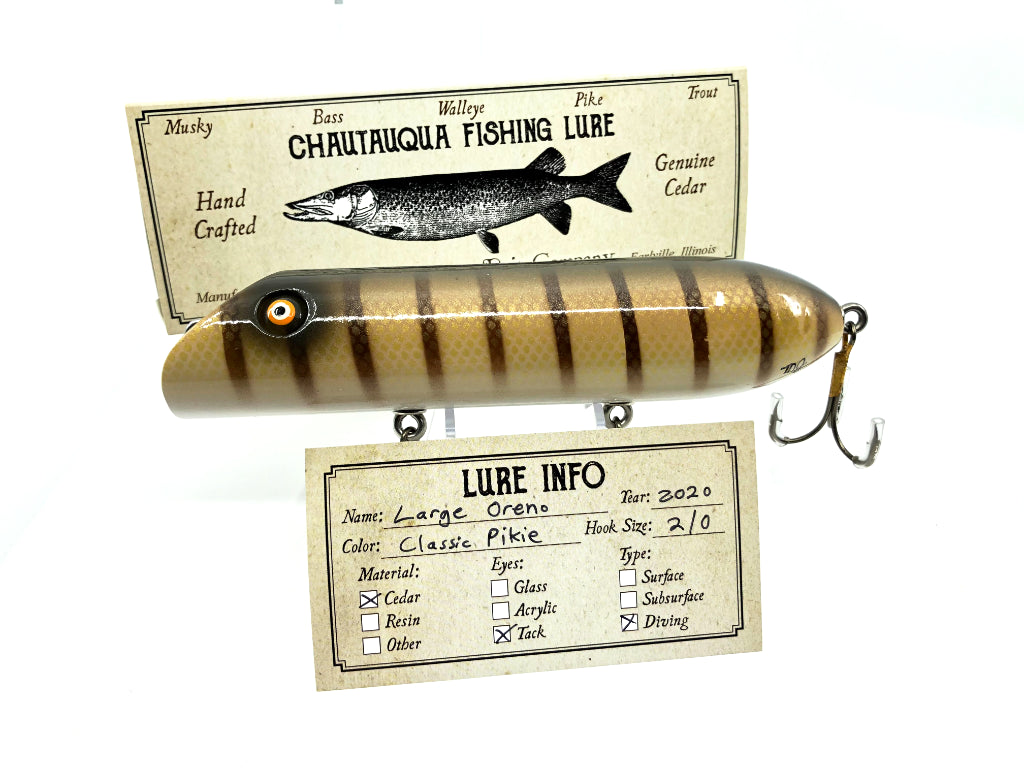 Chautauqua Wooden Large Oreno Classic Pikie 2020 Color Custom Lure