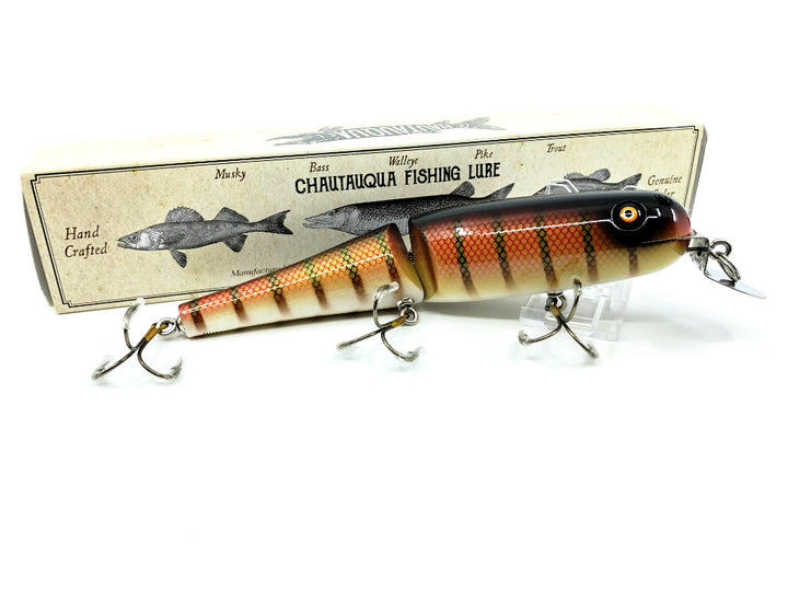 Jointed Chautauqua 8" Minnow Musky Lure Red Perch 2020 Color