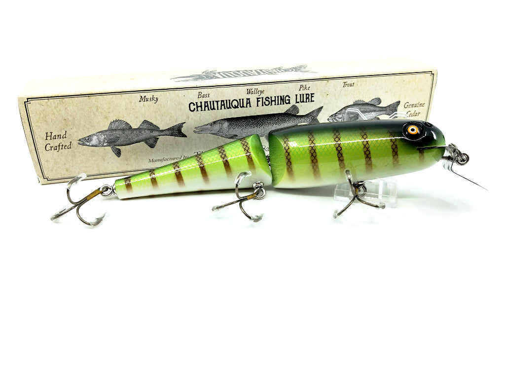Jointed Chautauqua 8" Minnow Musky Lure Yellow Perch 2020 Color