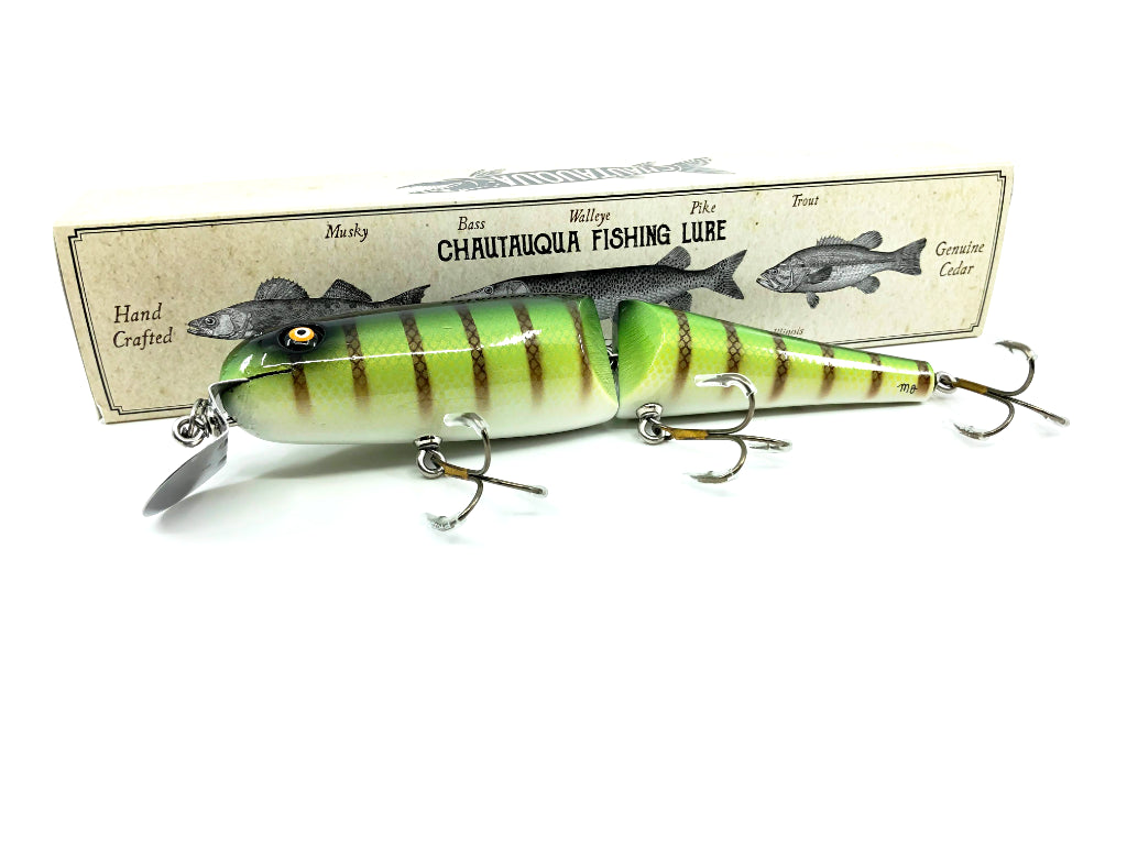 Jointed Chautauqua 8" Minnow Musky Lure Yellow Perch 2020 Color