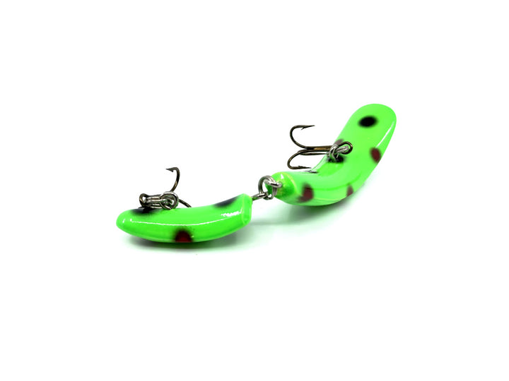 Kwikfish Jointed K8J GF Fluorescent Green Black Dot Color