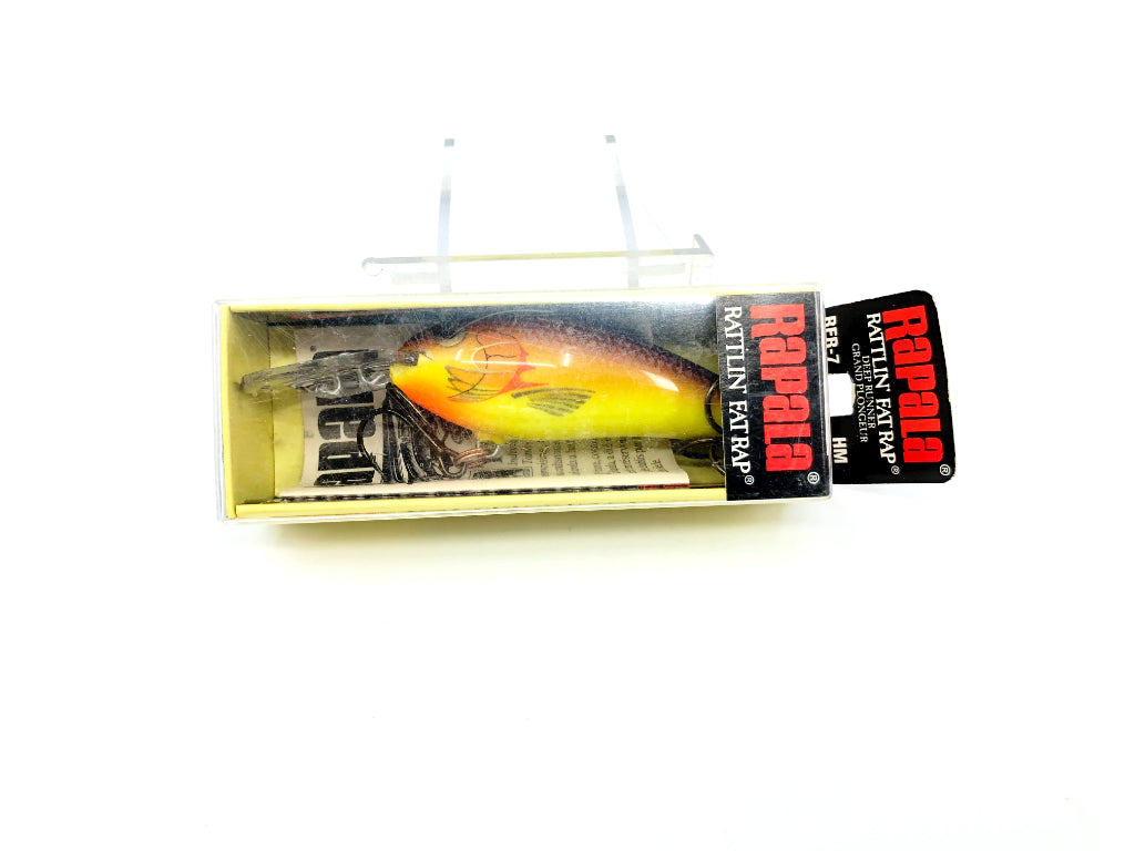 Rapala Rattlin' Fat Rap RFR-7 HM Hot Mustard Color Lure with Box