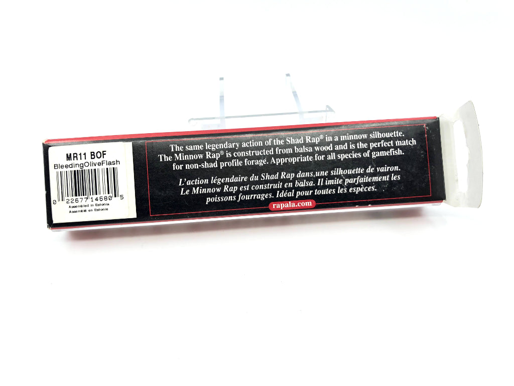 Rapala Minnow Rap MR-11 BOF Bleeding Olive Flash Color New in Box Old Stock