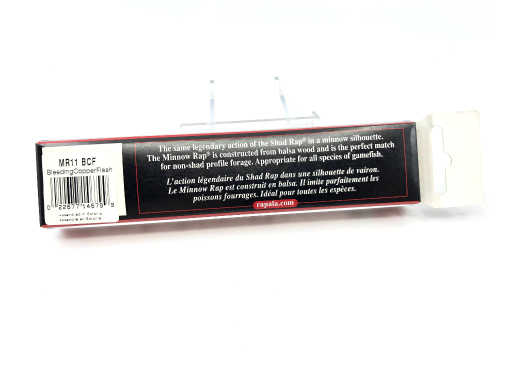 Rapala Minnow Rap MR-11 BCF Bleeding Copper Flash Color New in Box Old Stock