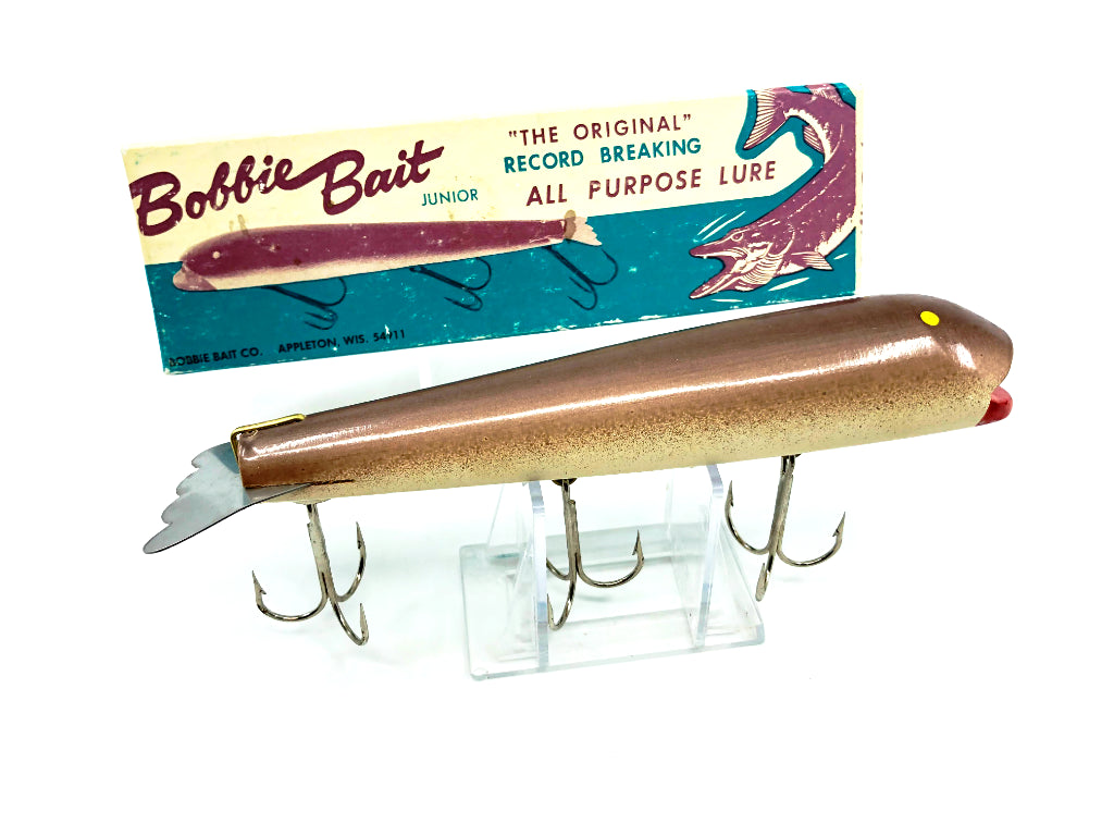 Bobbie Bait Junior Musky Lure New in Box Brown Color Vintage Lure