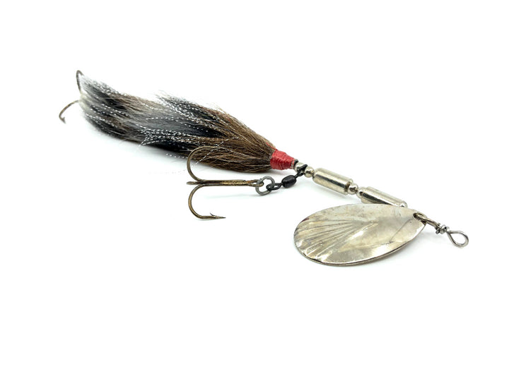 Tandem Musky Spinner Silver Blade Black Silver Hackle 9"
