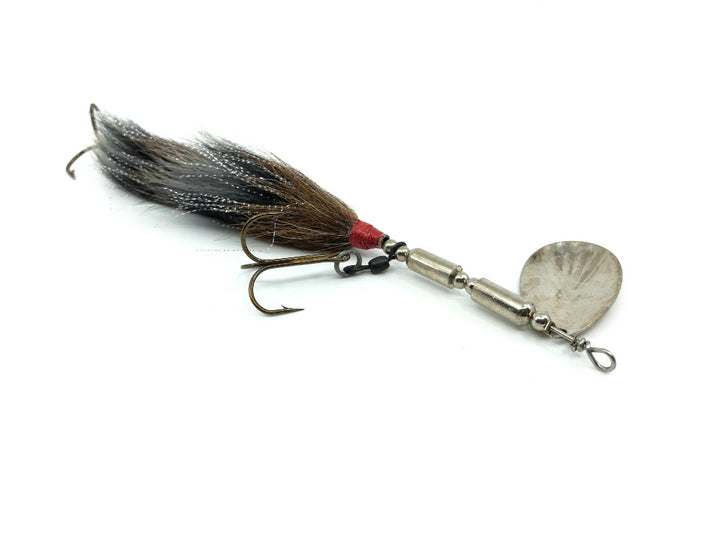 Tandem Musky Spinner Silver Blade Black Silver Hackle 9"