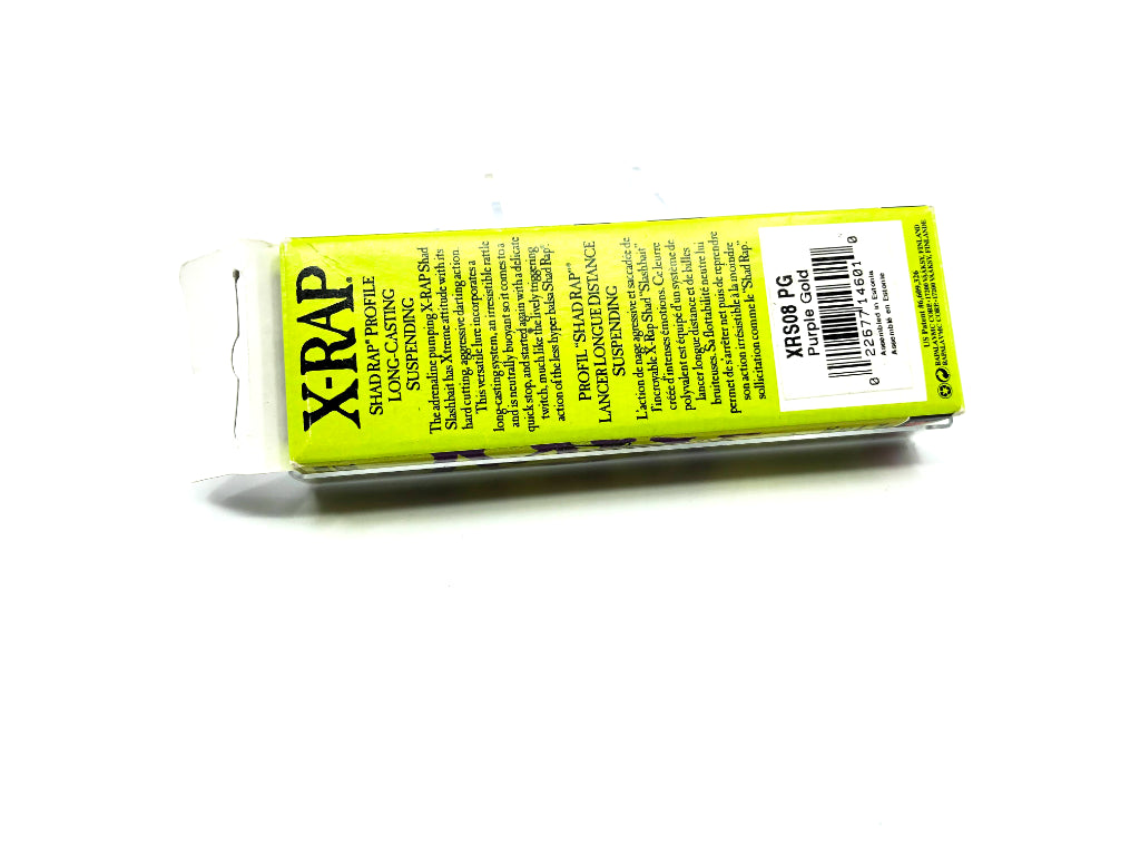Rapala X-Rap Xtreme Shad Slashbait XRS-8 PG Purple Gold Color New in Box Old Stock