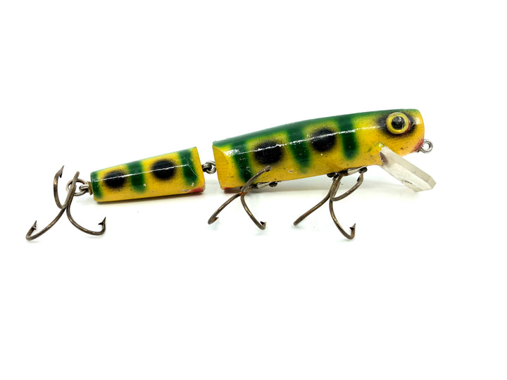 Wiley Jointed 5 1/2" Musky Killer in Yellow Green Perch Color Big Eyes