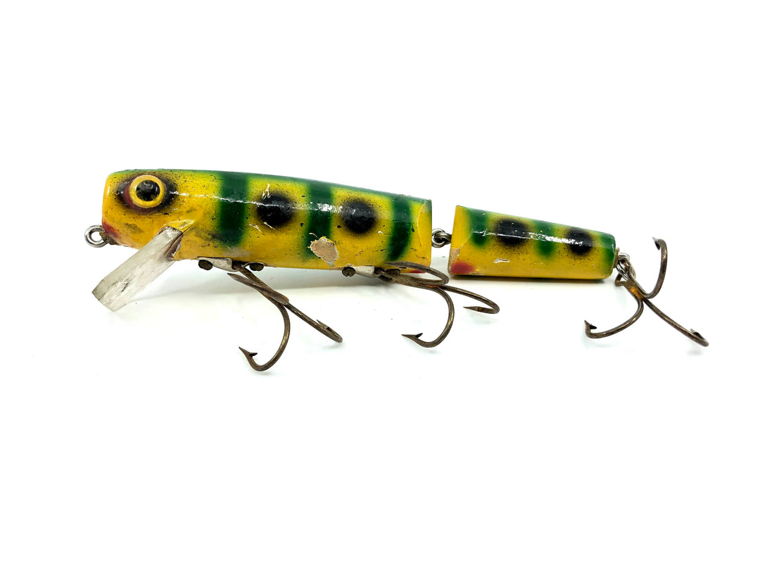 Wiley Jointed 5 1/2" Musky Killer in Yellow Green Perch Color Big Eyes