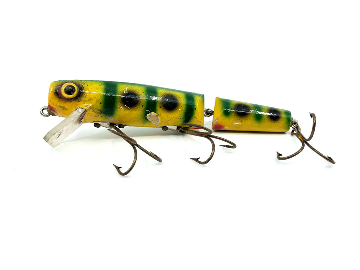 Wiley Jointed 5 1/2" Musky Killer in Yellow Green Perch Color Big Eyes