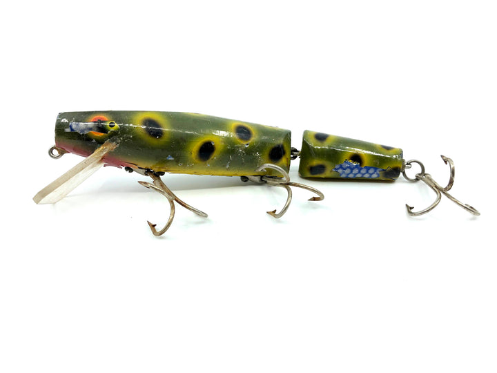 Wiley Jointed 6" Musky Killer in Dark Frog Color Warrior-Peeling Paint