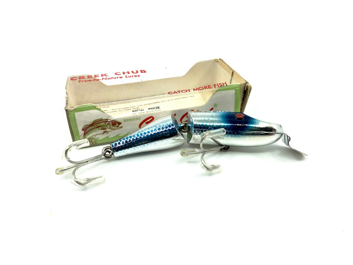 Creek Chub 2700 Baby Jointed Pikie Chrome Blue Stripe Variant Color 2740 with Box