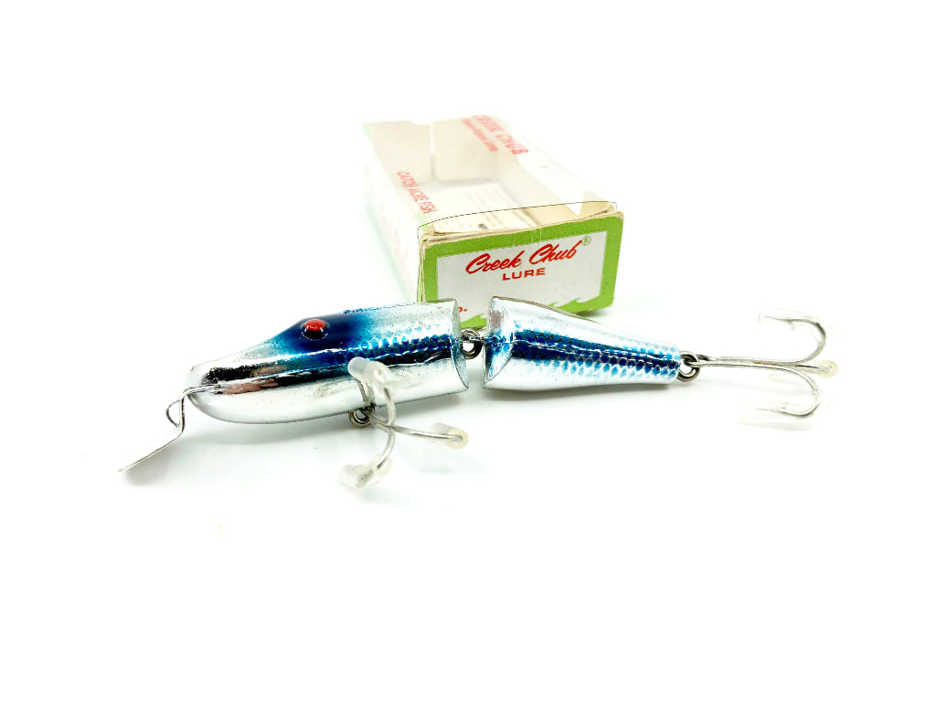 Creek Chub 2700 Baby Jointed Pikie Chrome Blue Stripe Variant Color 2740 with Box