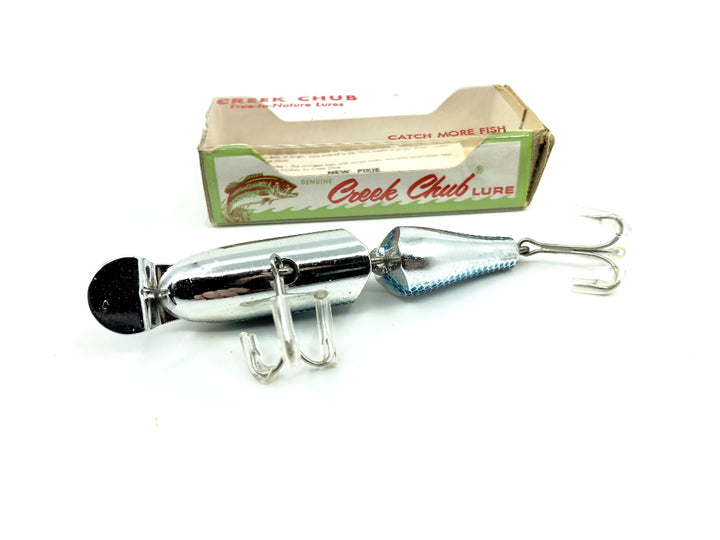 Creek Chub 2700 Baby Jointed Pikie Chrome Blue Stripe Variant Color 2740 with Box