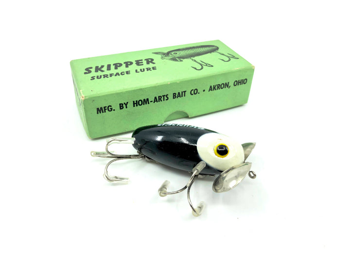 Hom-Art or Homart Skipper Lure Black and White with Tough Box and Paperwork