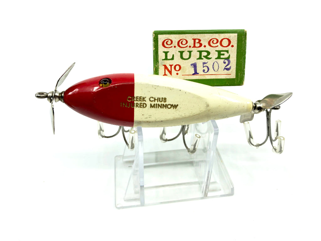Creek Chub Injured Minnow 1500 Red White 1502 Color with Box